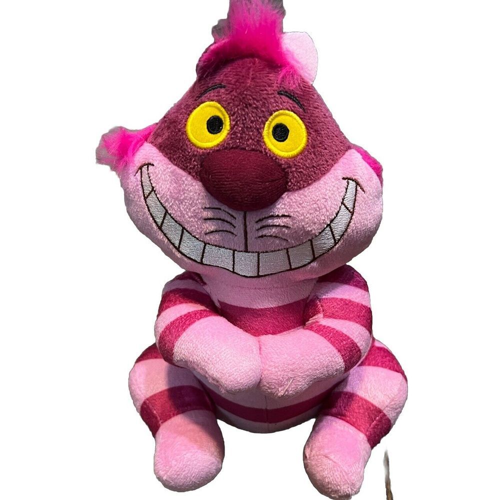 Disney CHESHIRE CAT 9" Soft Plush Stuffed Toy Alice in Wonderland - NWT